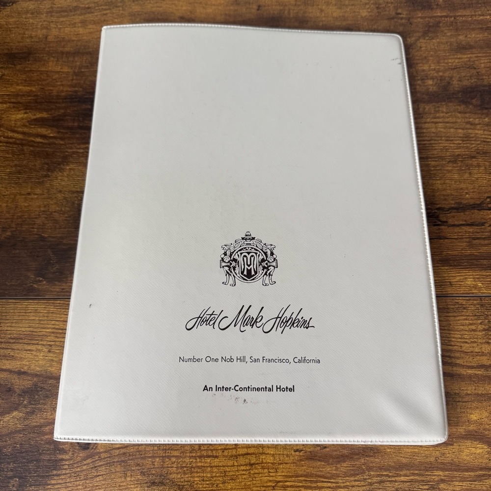 Hotel Mark Hopkins Vintage Stationery Folio‎ With Letterhead And Envelopes